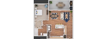 Miller Floor Plan at Sylvia at South Broadway 55+ Apartments, Texas