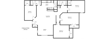 Nassau Bay_4 Bedroom Floor Plan
