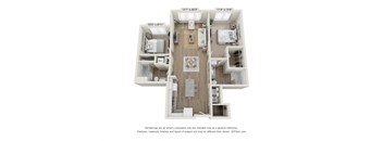2B Floor Plan at Osprey Park 62+ Apartments, Kissimmee, Florida