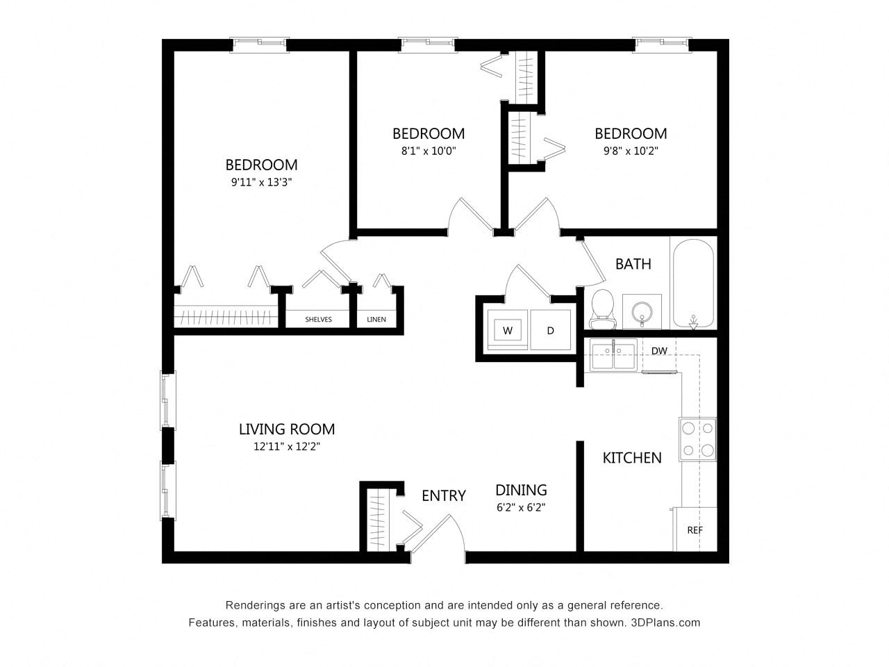Pheasant Ridge_3 Bedroom Floor Plan