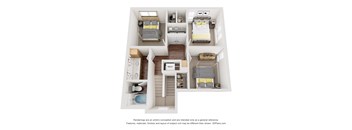 3 Bed Floor Plan at Saddleback Village at Stonegate Townhomes, Arizona, 85138