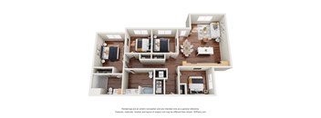 4 bed 2 bath E at Sage at Franklin Park Apartment, Austin, TX, 78744