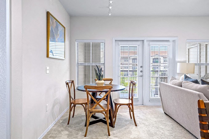 Dining And Kitchen at Mariposa at Harris Road Arlington 55+ Apartments, Texas 