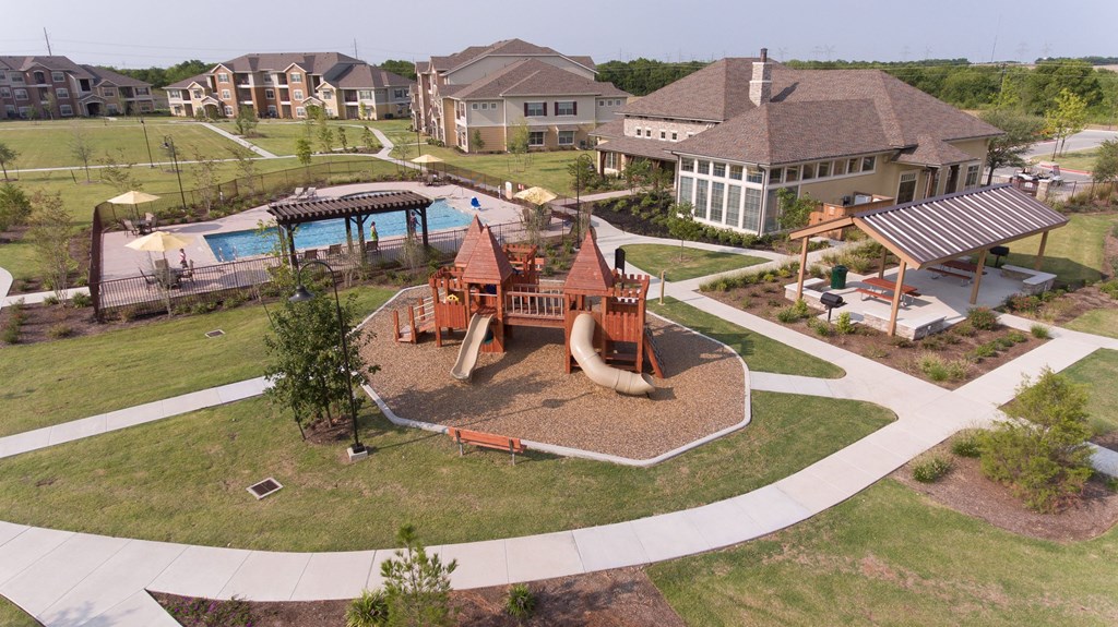 Drone Exterior View at The Royse at Parker Boulevard Apartments, Royse City 75189