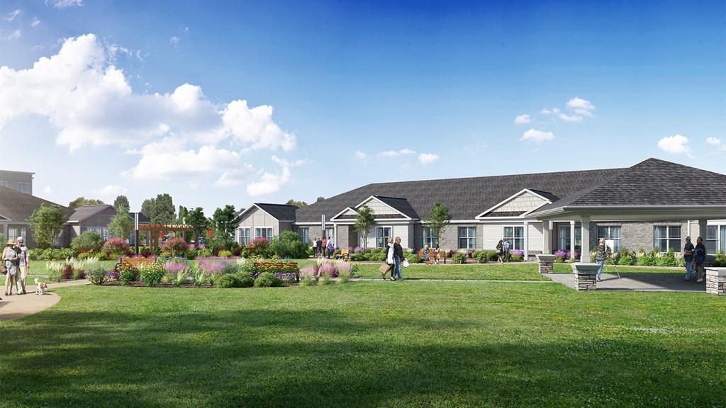 Lush Green Landscaping at Willow Place 55+ Apartments, Georgia