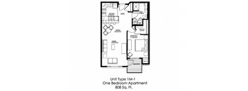 1 Bedroom Floor Plan