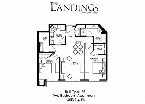 2 Bedroom Floor Plan