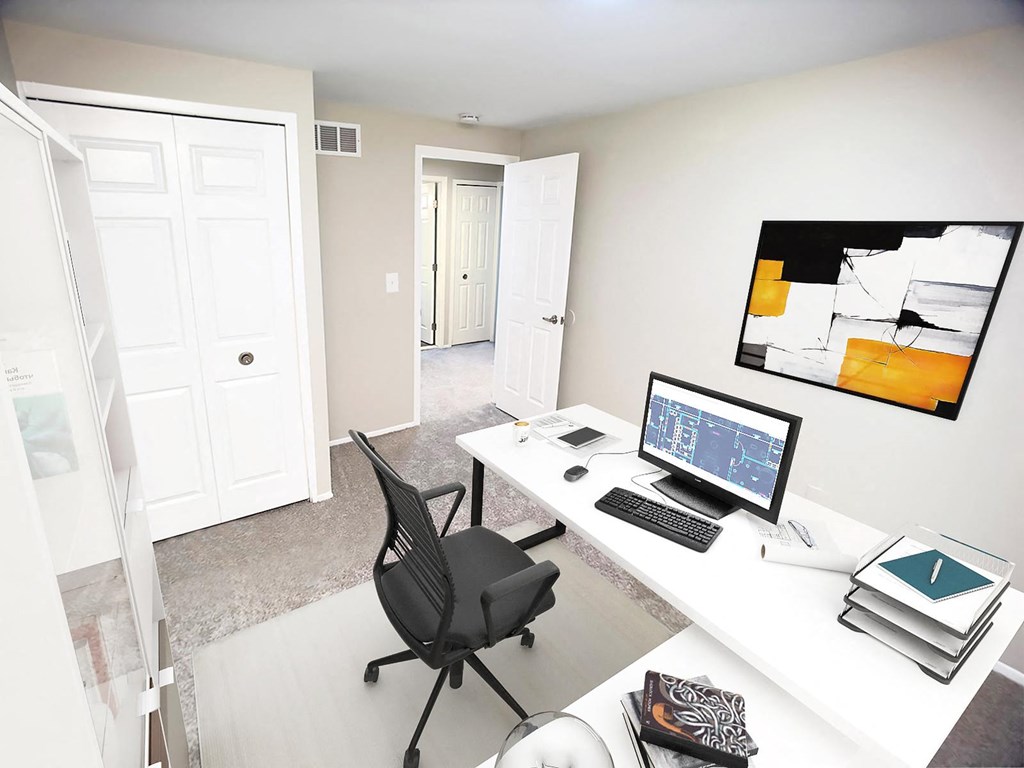 Third bedroom can be used as home office