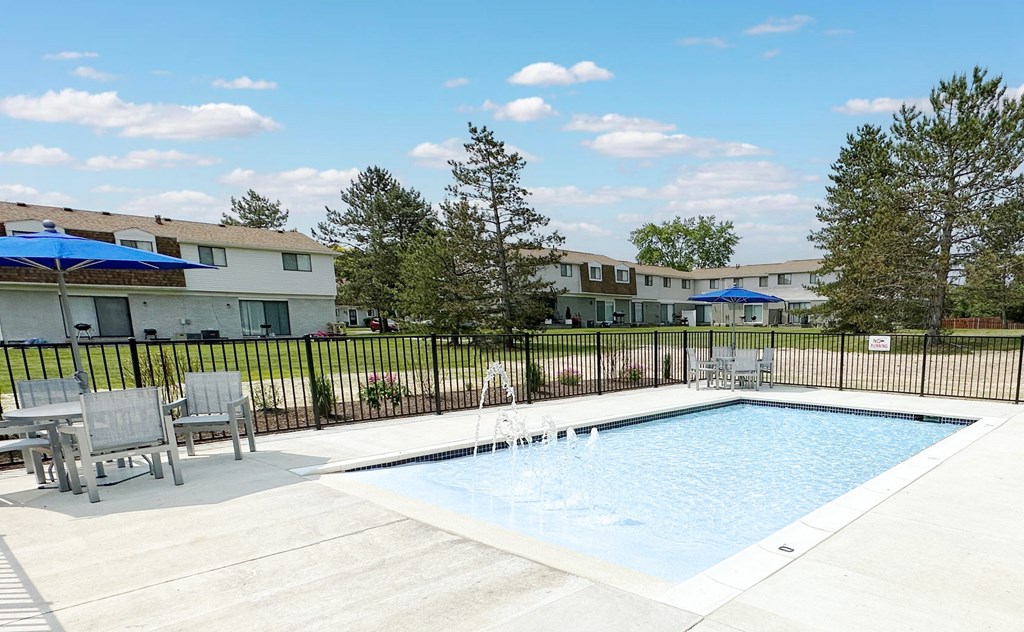 The new splash pool is perfect for fun in the sun--just try to catch the waterfall!
