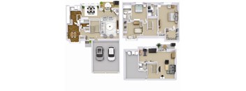 Beautifully designed 3 bedroom 2.5 bath, 1,700 sq.ft. townhome near Franklin.