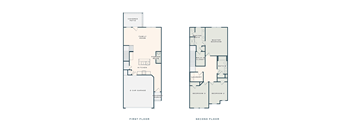 a floor plan of two different floor plans of a house