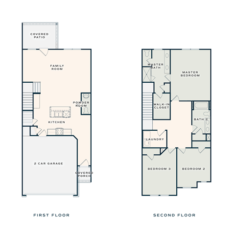 a floor plan of two different floor plans of a house