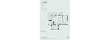A floor plan of a 3 bedroom, 2 bathroom apartment with a total area of 1,489 square feet.