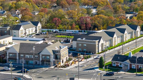 Aerial view of The Grove Apartments