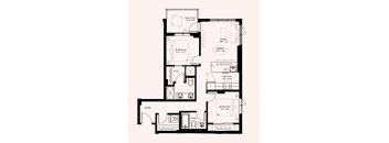 A black and white image of a floor plan for a house.