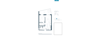 A floor plan for Riley 2 with dimensions and a list of amenities.