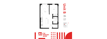 1 Bed 1 Bath 537 sqft