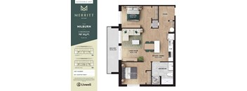 A floor plan for an accessible unit at The Merritt by Livwell.