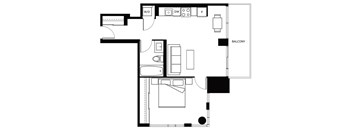 A black and white image of a floor plan of a house.