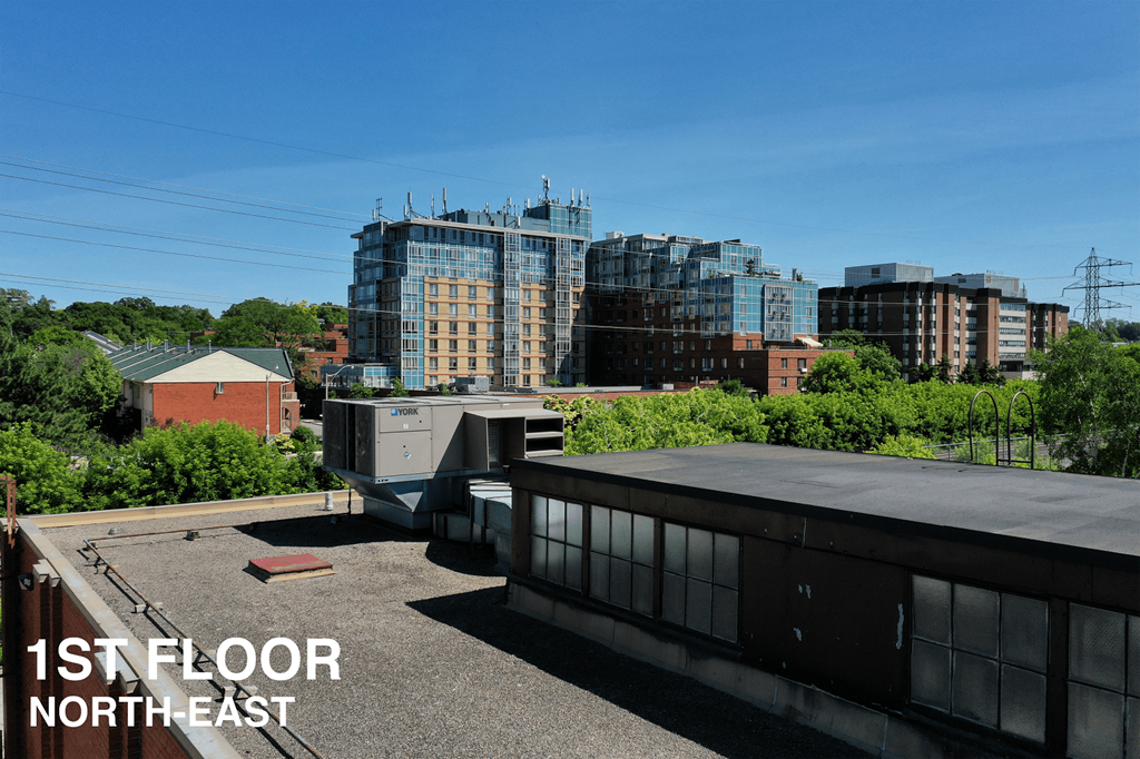 A view of the first floor of a building in the north-east direction.