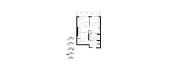A black and white image of a house floor plan.
