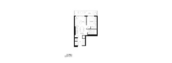 A black and white floor plan of a house with labeled rooms.
