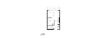 A black and white floor plan of a house with labeled rooms.