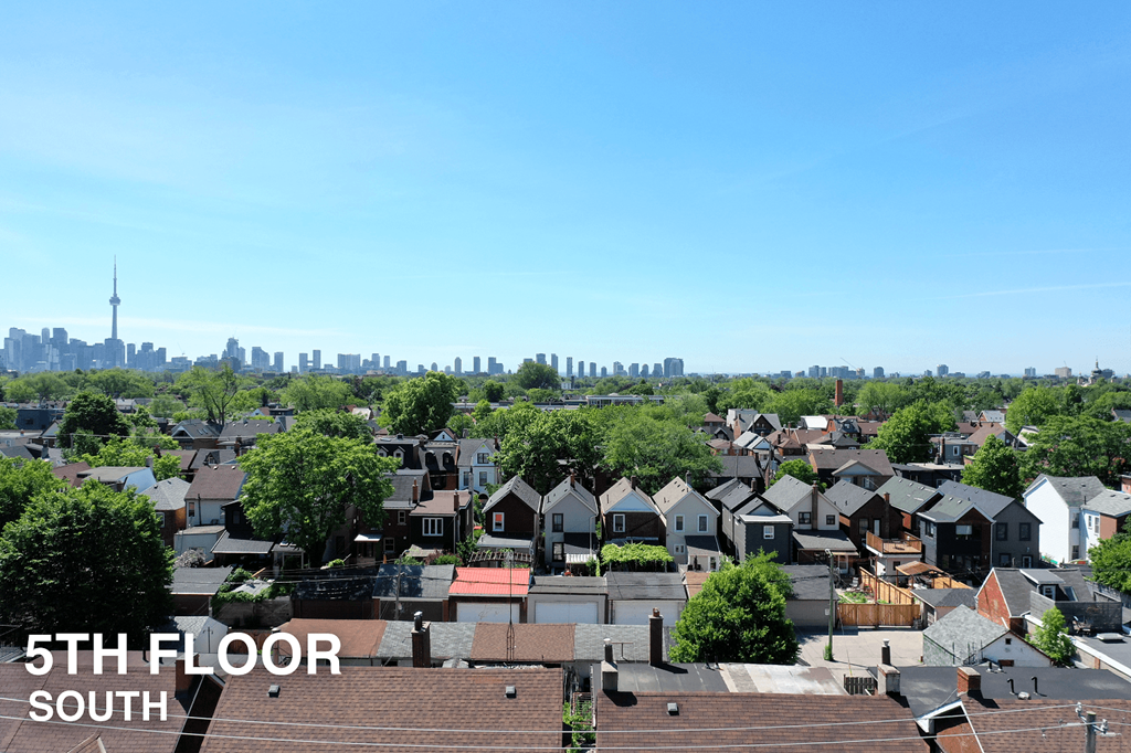 A view of a residential area from the 5th floor south.