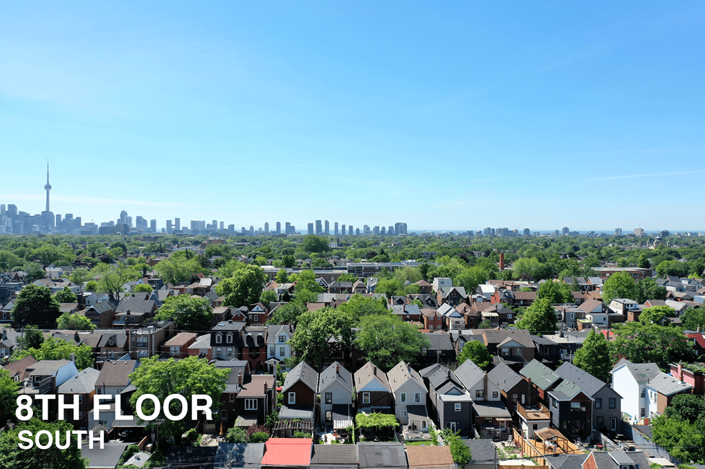 A view of a residential area from the 8th floor south.