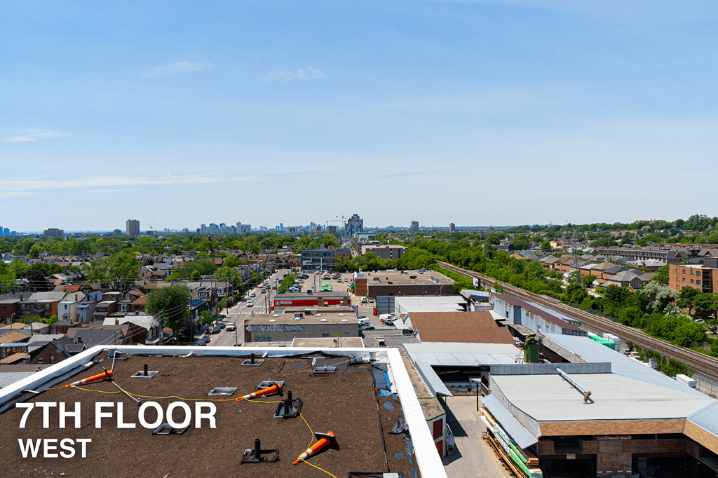 A construction site on the 7th floor of a building.