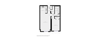 A floor plan of a house with labeled rooms and dimensions.