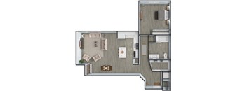 1 Bedroom 1 Bath Corner