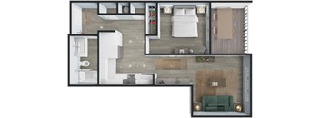 1 Bedroom 1 Bath 552sqft