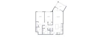 A floor plan of a house with a basement, two bedrooms, a bathroom, a living room, a kitchen, a dining room, a study, a laundry room, a cloakroom, a boot room, a