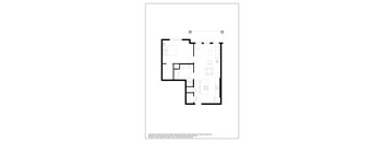 A black and white floor plan of a house with rooms and furniture.