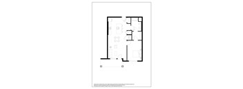 A black and white floor plan of a house with rooms and furniture.