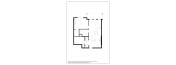 A black and white floor plan of a house with rooms and measurements.