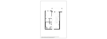 A black and white floor plan of a house with rooms and measurements.