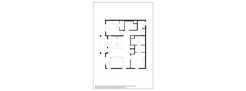 A black and white floor plan of a house with rooms and measurements.