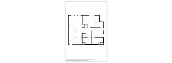 A black and white floor plan of a house with rooms and furniture.