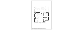 A floor plan of a house with rooms and measurements.