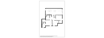 A black and white floor plan of a house with rooms and furniture.