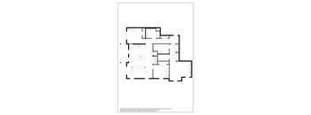 A black and white floor plan of a house with rooms labeled.