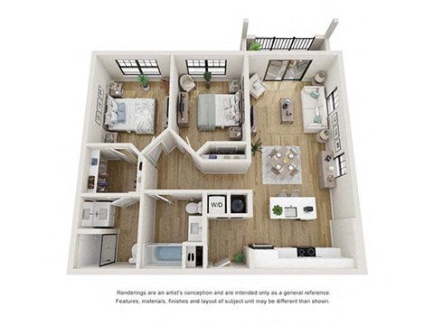 a floor plan of a house with a bedroom and a living room