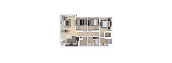 the 1190 sqft floor plan  1 bedroom  1190 square feet