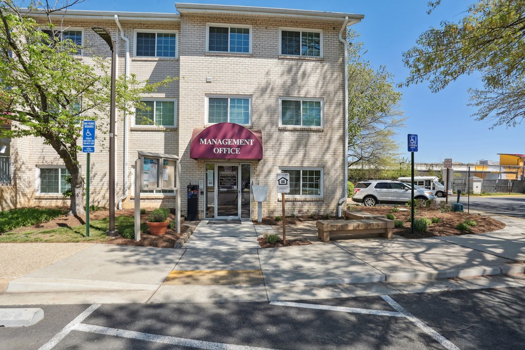 A building with Management Office written on it.