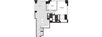 a blueprint of a floor plan of a house with a staircase