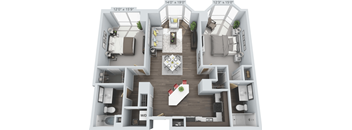 2 bed 2 bath A at Clayton on the Park Apartments, Missouri, 63105