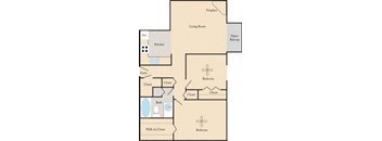 2 Bed, 1 Bath B1