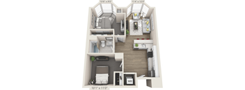 1 bedroom 1 bathroom E at Clayton on the Park Apartments, Missouri, 63105